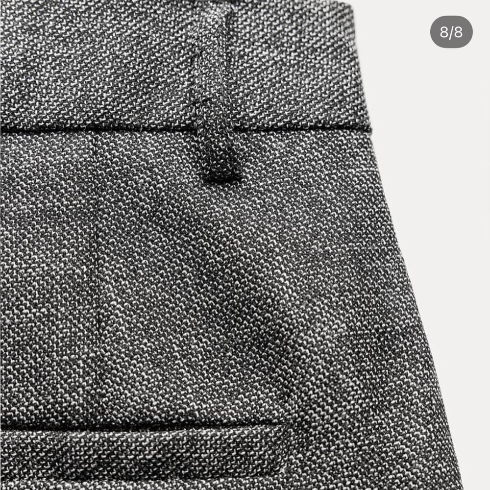Zara brand new minimalist limited edition 100 percent wool Gray Women's Trousers - Picture 8 of 8
